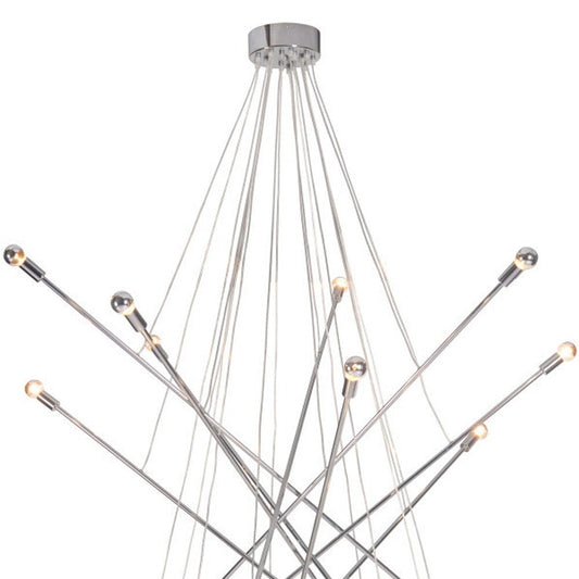 Silver Multi Light Metal Dimmable Chandelier HomeRoots