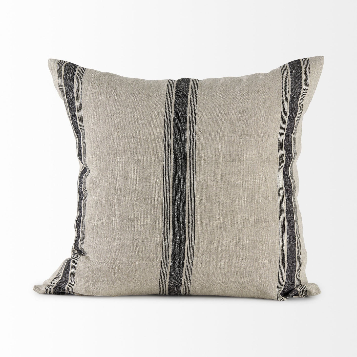 Beige And Black Striped Pillow Cover FurniFindUSA