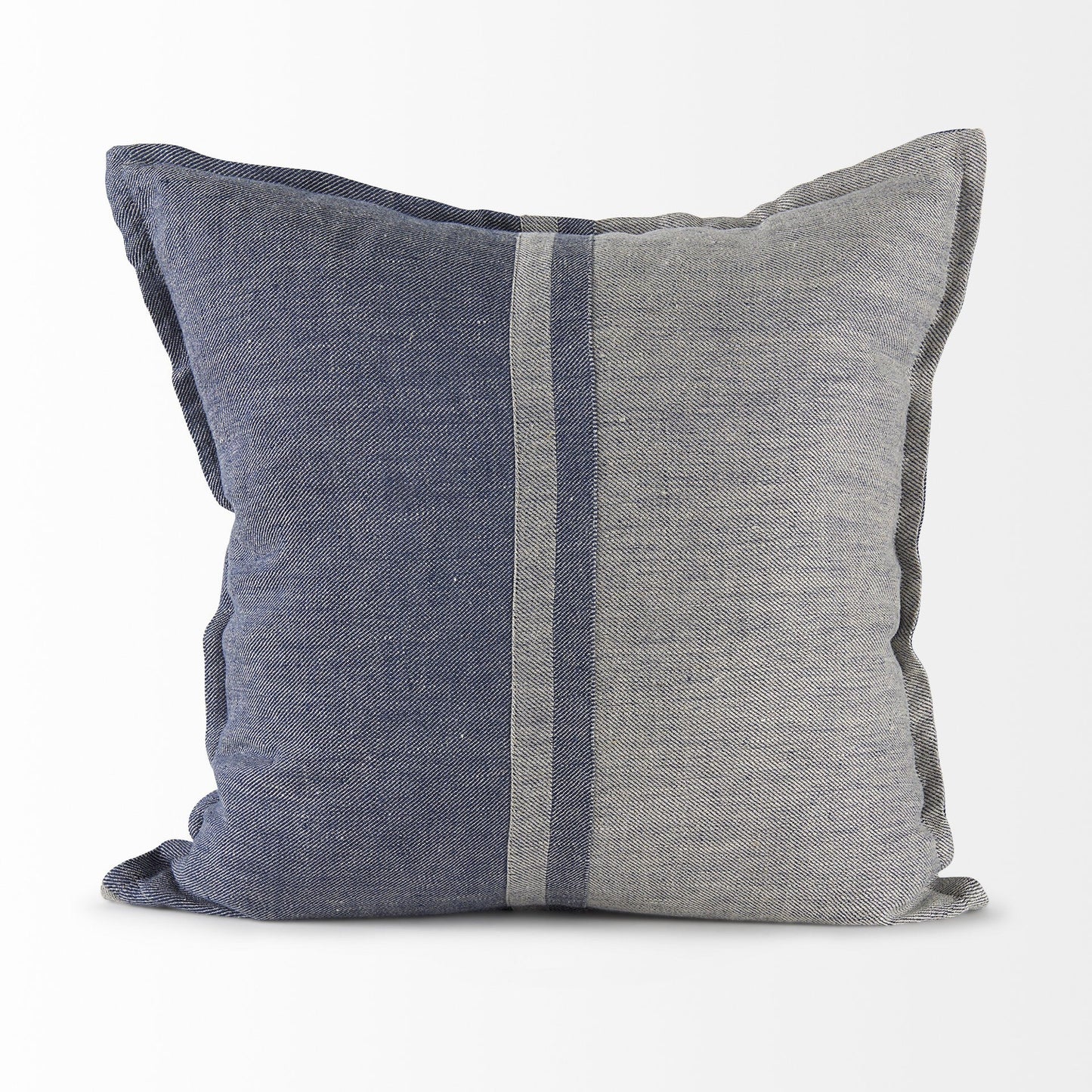 Gray And Blue Color Block Pillow Cover FurniFindUSA