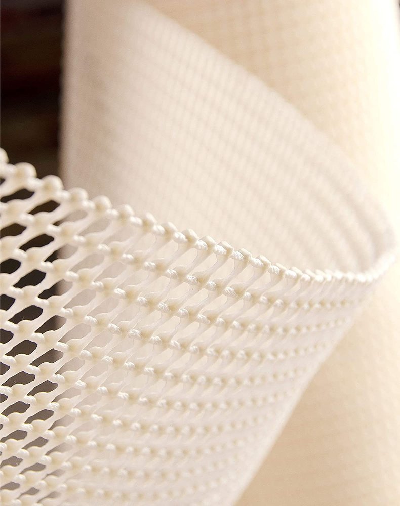 2' x 8' Ivory Striped Weave Non Slip Rug Pad HomeRoots