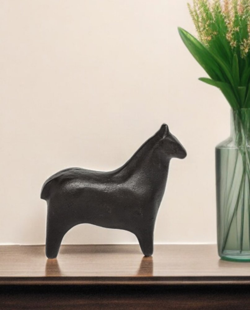 6" Gold Metal Horse Tabletop Sculpture HomeRoots