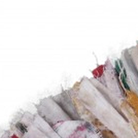 Bleached Multicolored Chindi And Natural Jute Fringed Round Rug FurniFindUSA