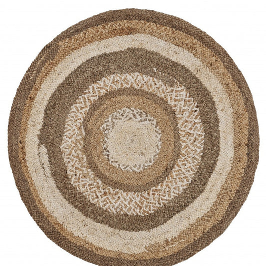 Multicolored Concentric Boutique Jute Rug FurniFindUSA