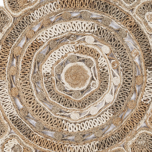 Daisy Geometric Multicolored Boutique Jute Rug FurniFindUSA