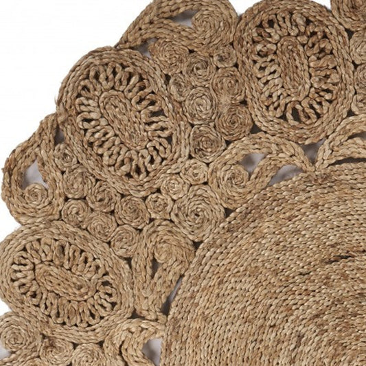Natural Bloom Boutique Jute Rug FurniFindUSA