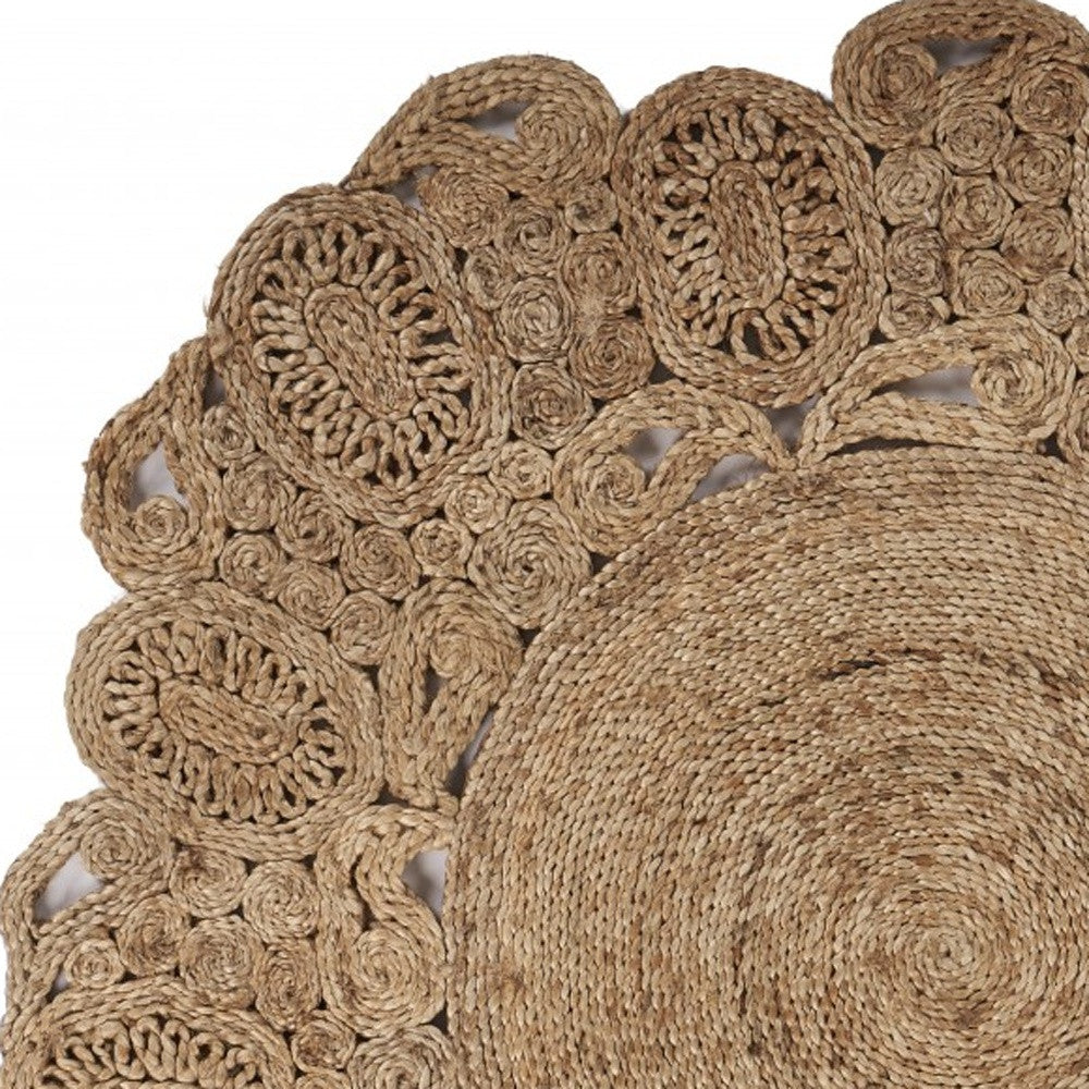 Natural Bloom Boutique Jute Rug FurniFindUSA