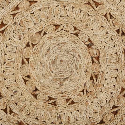 Sunshine Golden Natural Jute Area Rug - 0.5" (L) x 72.0" (W) x 72.0" (H) FurniFindUSA