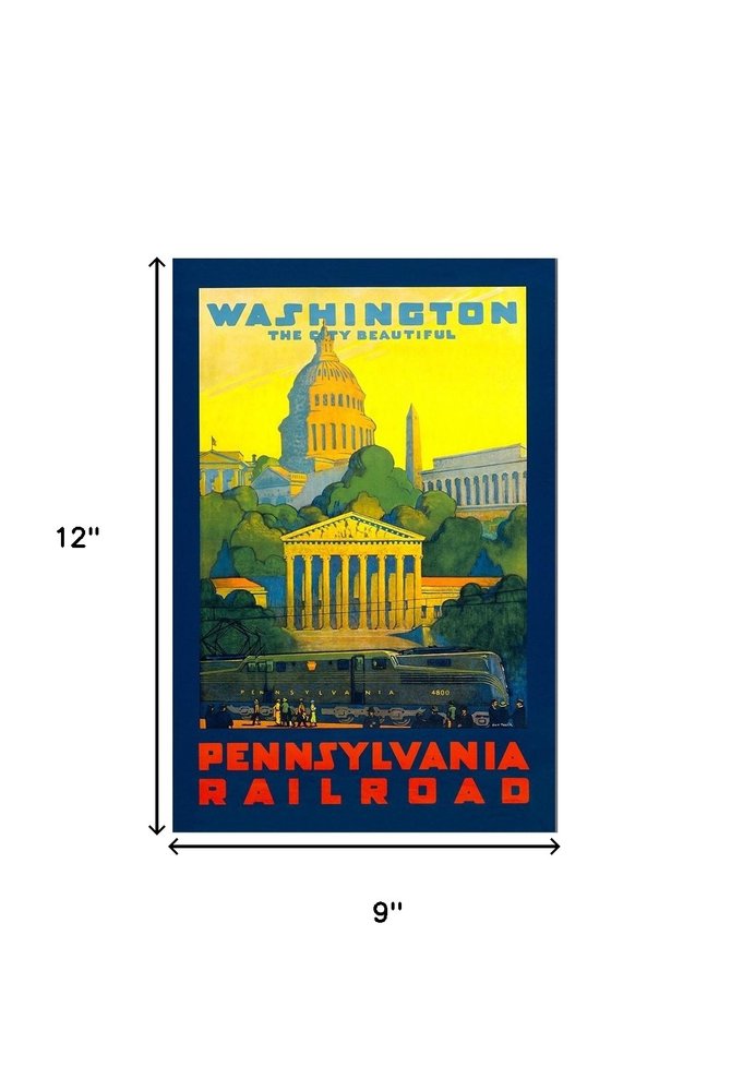 Washington Dc Vintage Travel Unframed Print Wall Art HomeRoots