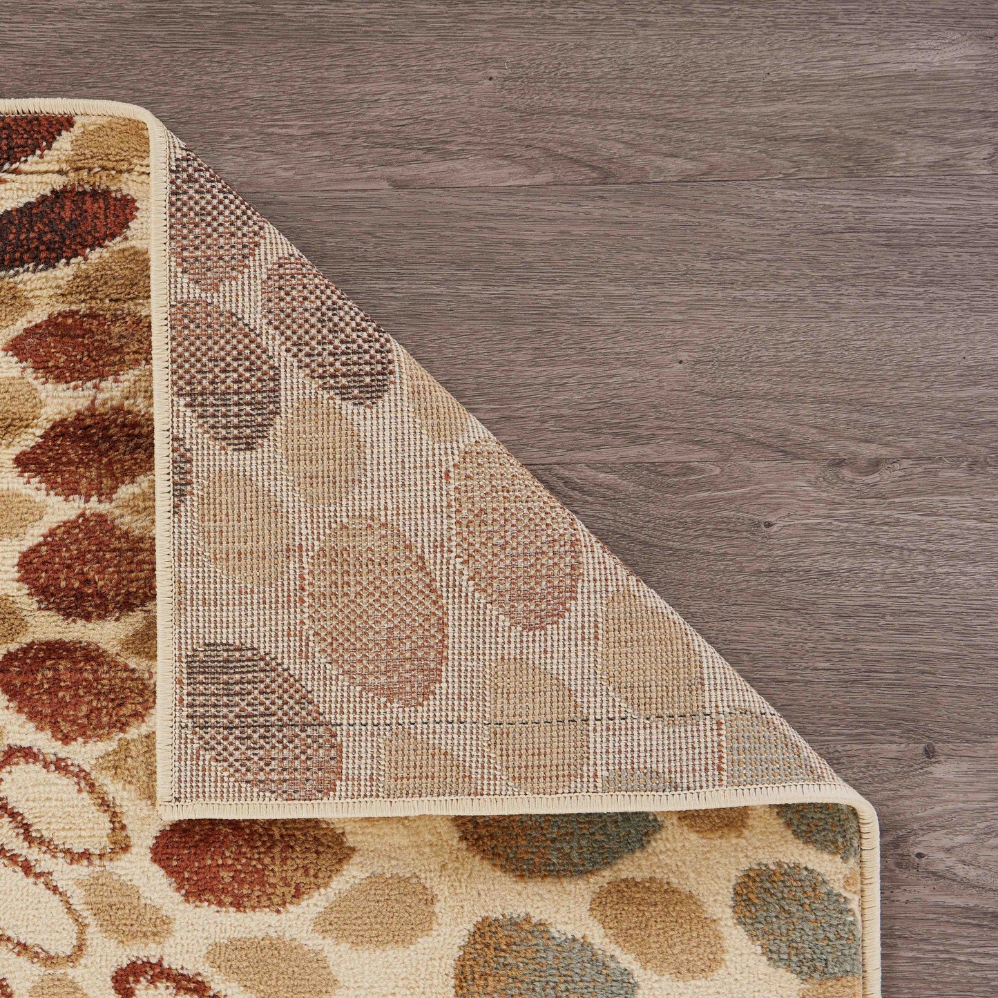 8' X 10' Cream and Brown Swirls Area Rug - 93.0" (H) x 113.0" (W) x 0.4" (D) FurniFindUSA