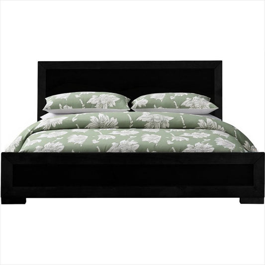 Brown Solid and Manufactured Wood Queen Bed Frame HomeRoots