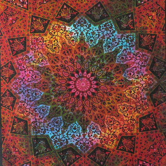 Black And Red Floral Cotton Twin Flat Sheet HomeRoots