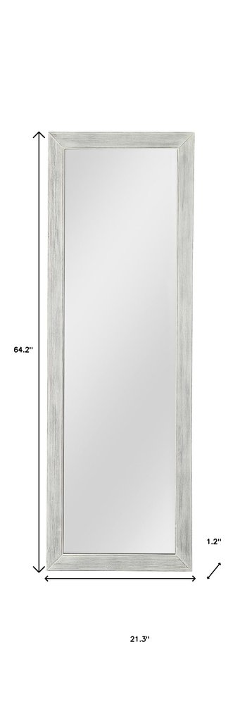 Brushed White Wooden Mirror HomeRoots