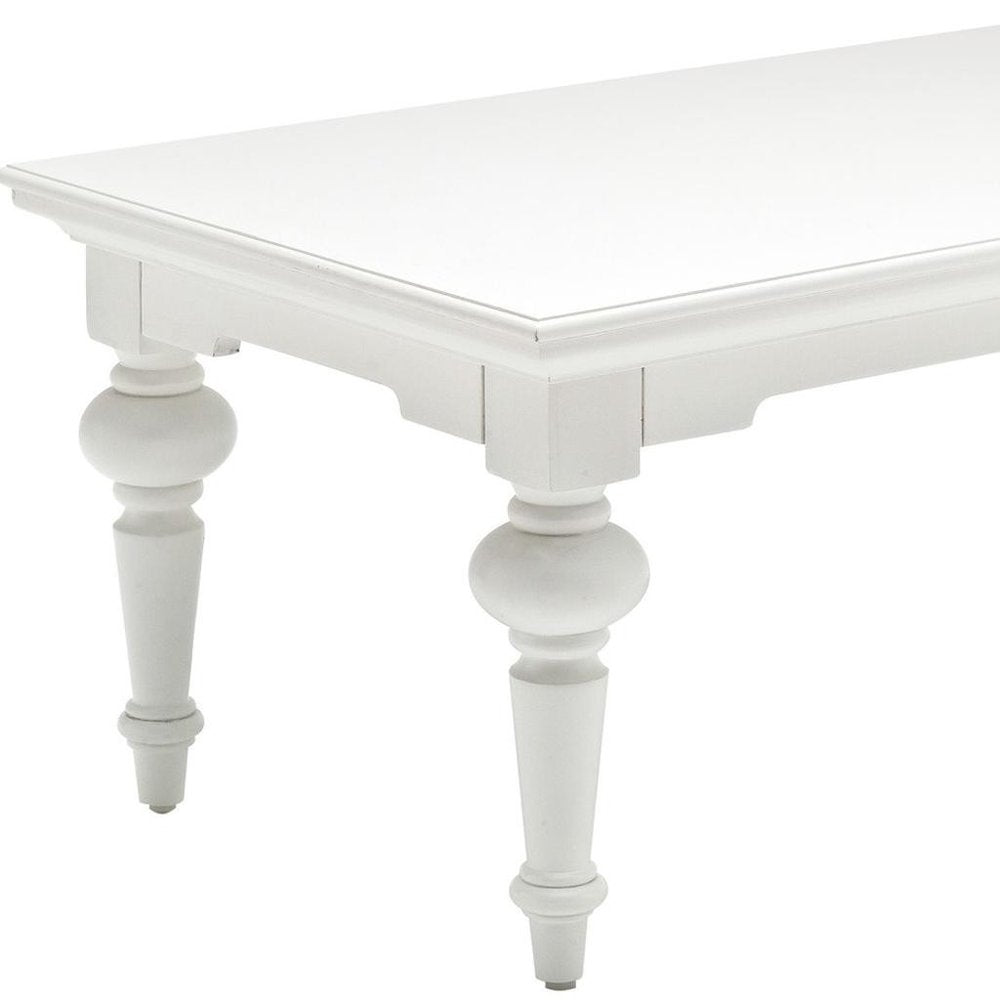 47" White Solid Wood Coffee Table HomeRoots