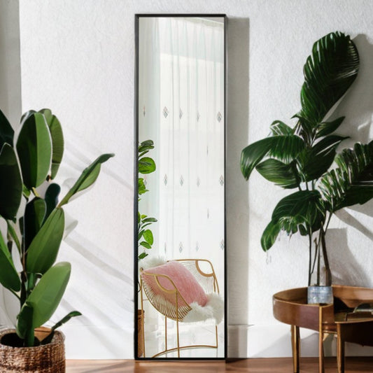 59" Black Metal Framed Freestanding Standing Mirror HomeRoots