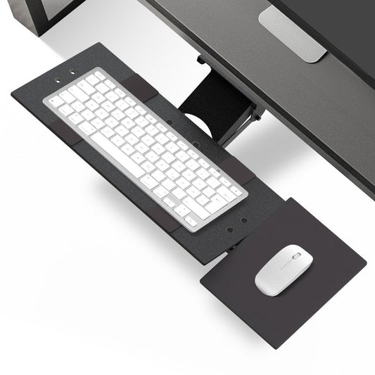 Black Ergonomic Under Desk Pull Out Keyboard Tray HomeRoots