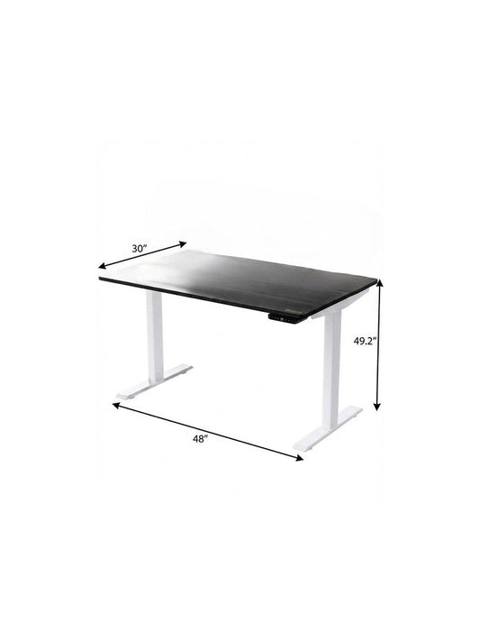 48" Adjustable Black and White Stainless Steel Standing Desk HomeRoots