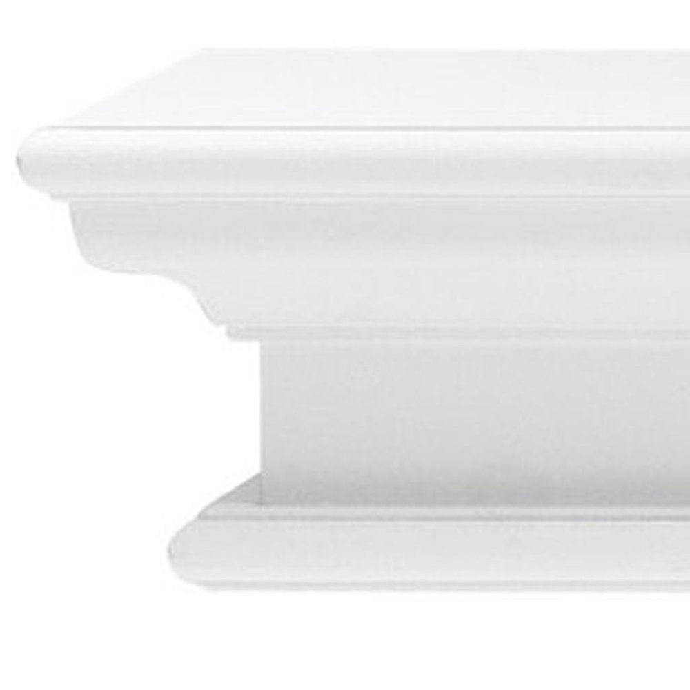 47" Classic White XL Floating Wall Shelf HomeRoots