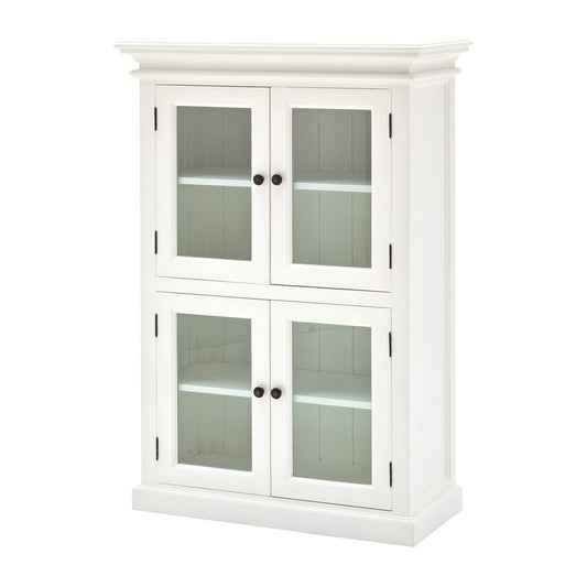 Classic White Two Level Storage Cabinet HomeRoots