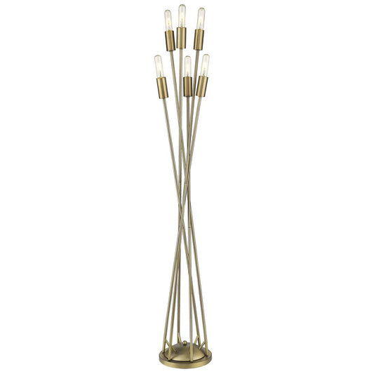 60" Six Light Torchiere Floor Lamp