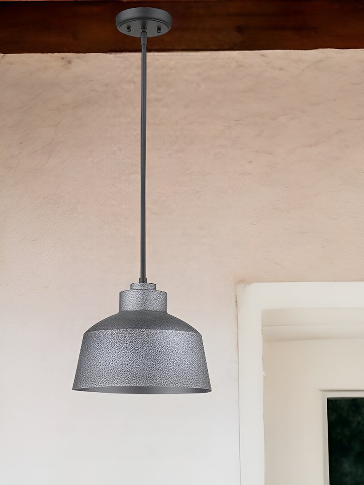 Barnes 1-Light Gray Convertible Pendant HomeRoots