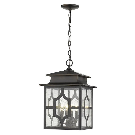 Calvert 4-Light Oil-Rubbed Bronze Hanging Lantern HomeRoots