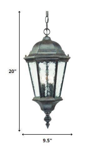 Two Light Antique Black Carousel Lantern Hanging Light HomeRoots