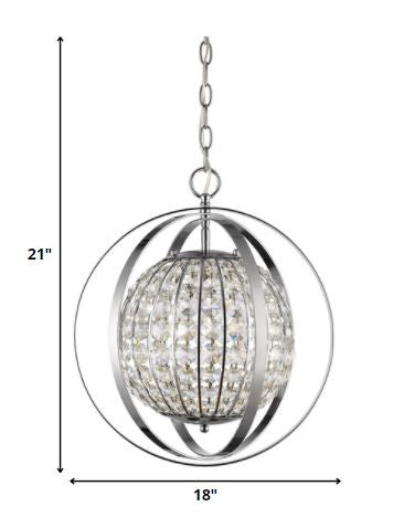 Silver Crystal Dimmable Ceiling Light With Silver Shades HomeRoots