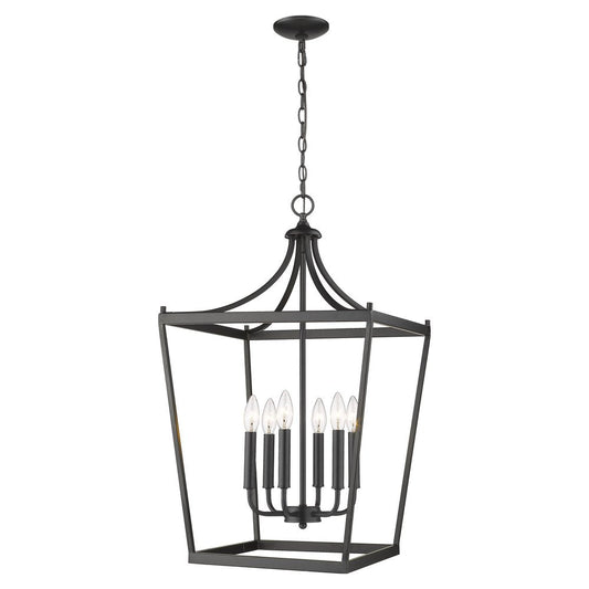 Brown Metal Six Light Dimmable Ceiling Light HomeRoots