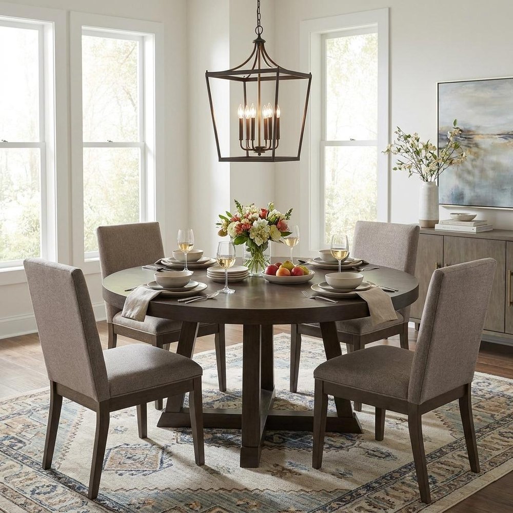 Brown Metal Six Light Dimmable Ceiling Light HomeRoots