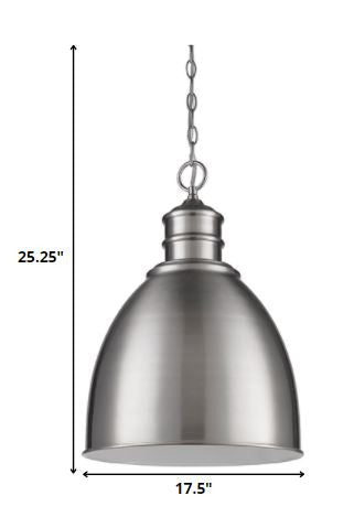 Silver Metal Dimmable Ceiling Light With Gray Shades HomeRoots