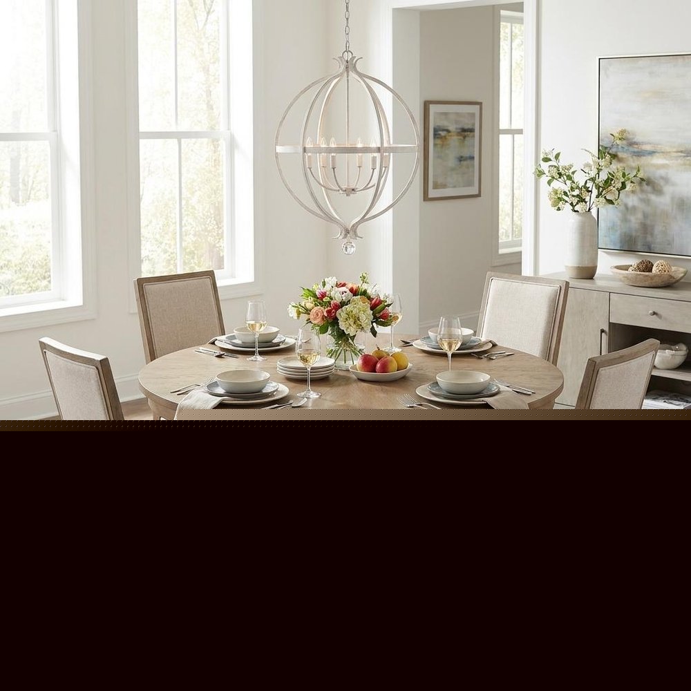 Callie 6-Light Country White Pendant HomeRoots