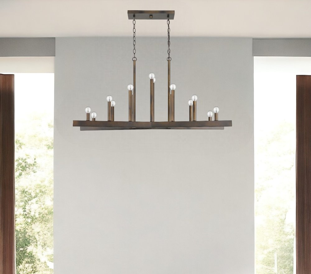 Fallon 14-Light Oil-Rubbed Bronze Island Pendant HomeRoots