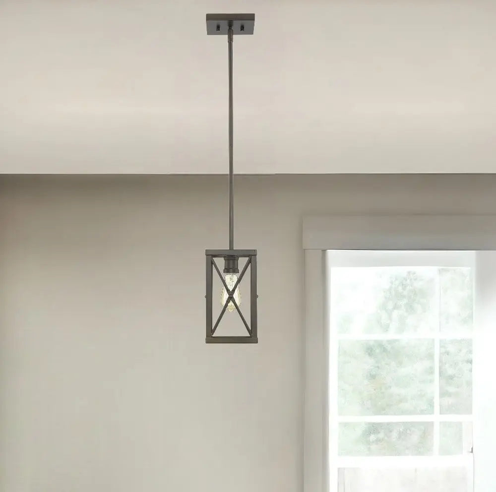 Bronze Metal Geometric Mini Pendant Hanging Light HomeRoots