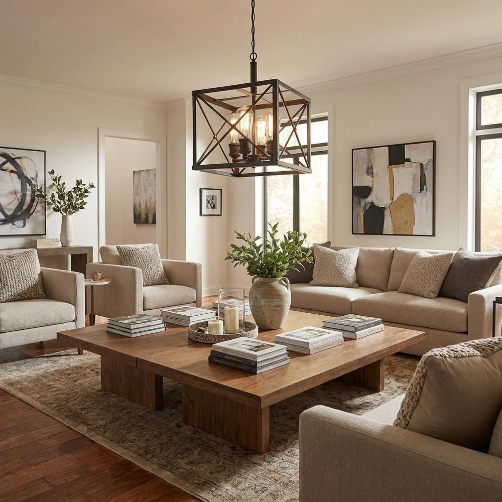 Brooklyn 4-Light Oil-Rubbed Bronze Convertible Pendant HomeRoots