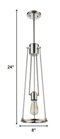 Silver Iron Dimmable Ceiling Light HomeRoots