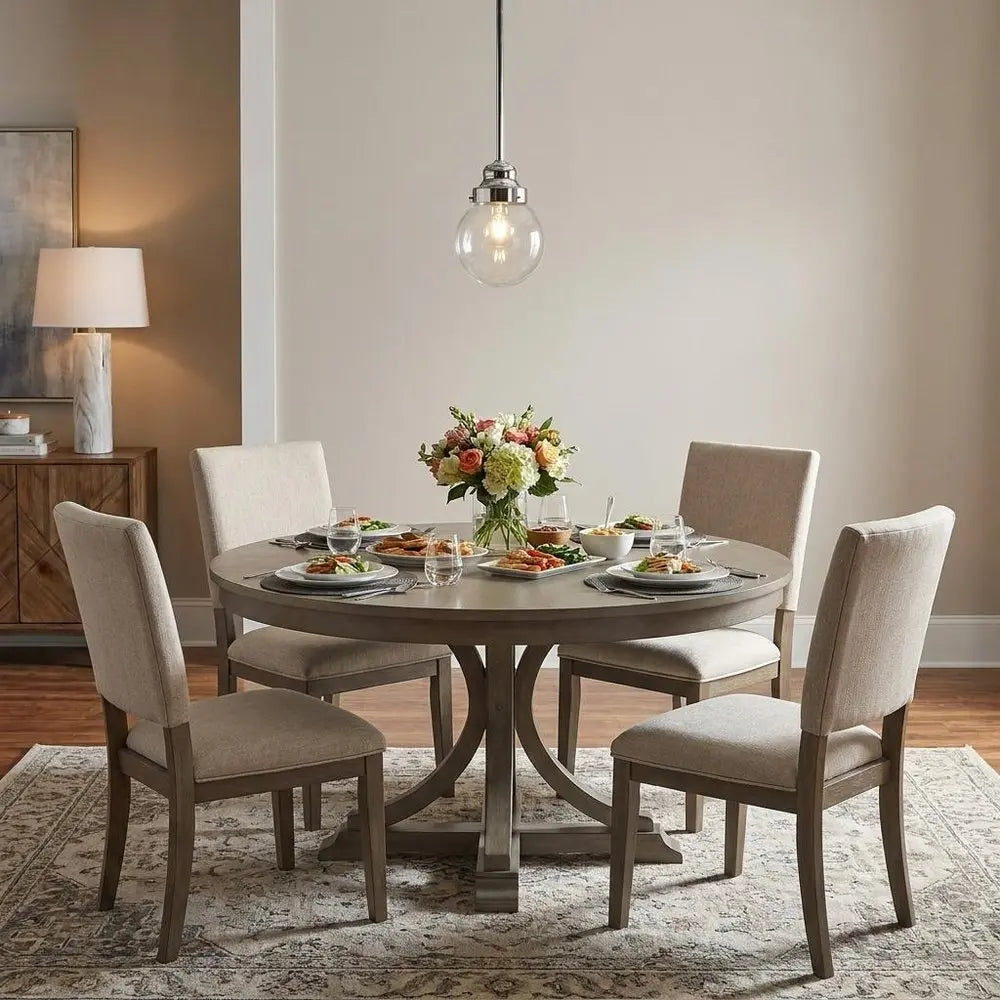 Silver Metal Hanging with Round Clear Glass Shade HomeRoots
