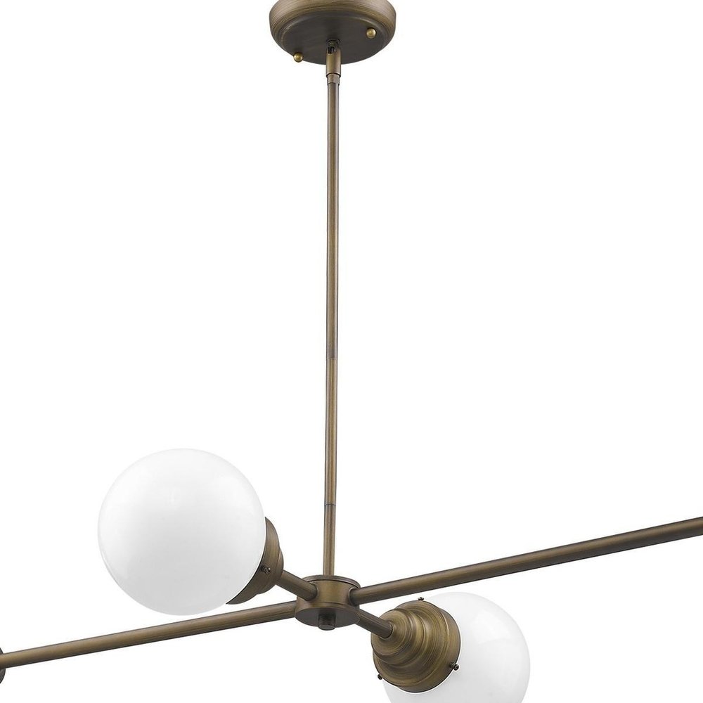 Bronze Metal Four Light Dimmable Ceiling Light With Off White Shades HomeRoots