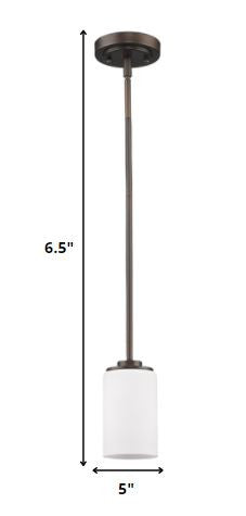 Bronze Frosted Glass Hanging Light HomeRoots