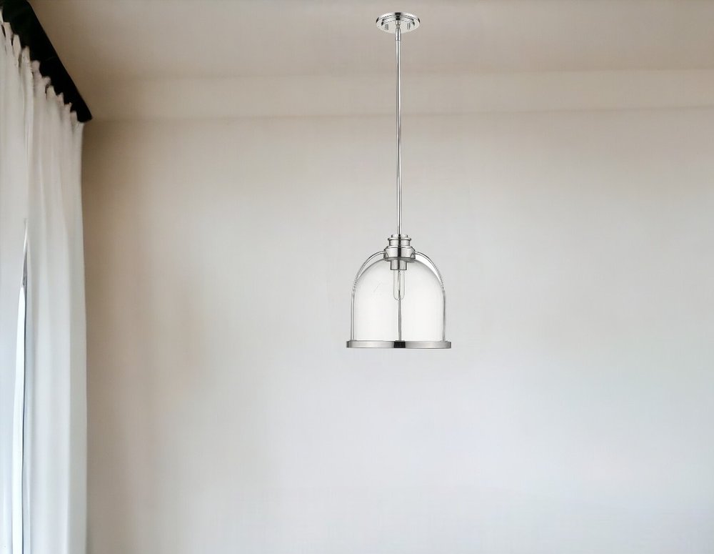 Stanton 1-Light Polished Nickel Pendant HomeRoots