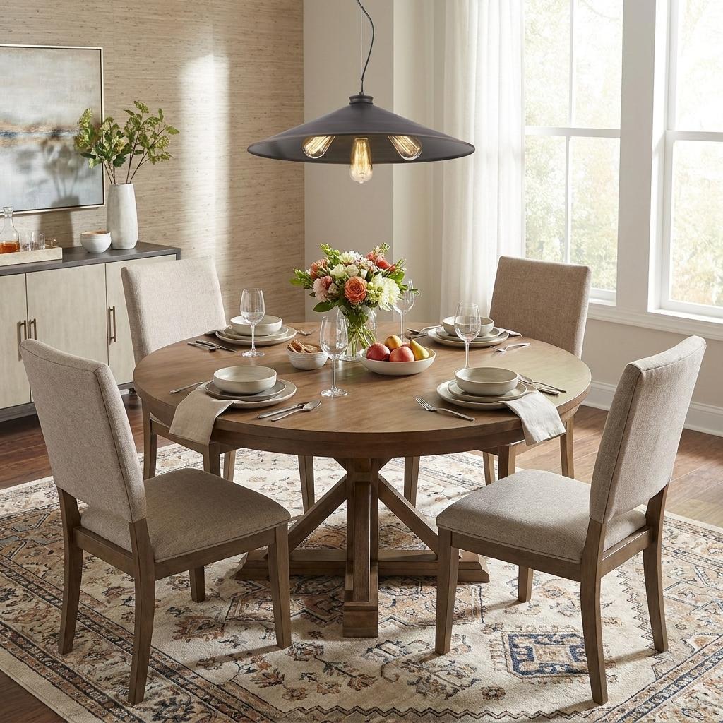 Alcove 4-Light Oil-Rubbed Bronze Pendant With Raw Brass Interior Shade HomeRoots