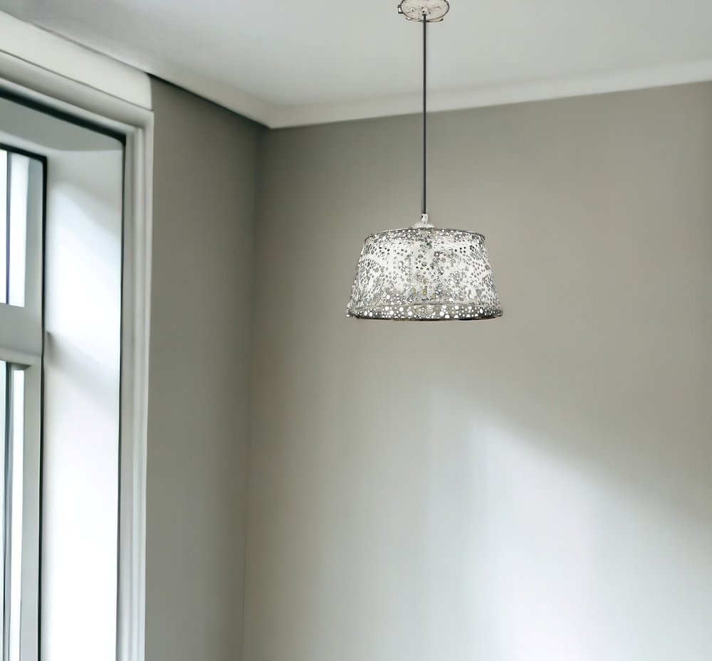 Iris 1-Light Aged Ivory Pendant HomeRoots