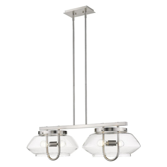 Garner 4-Light Satin Nickel Island Pendant HomeRoots