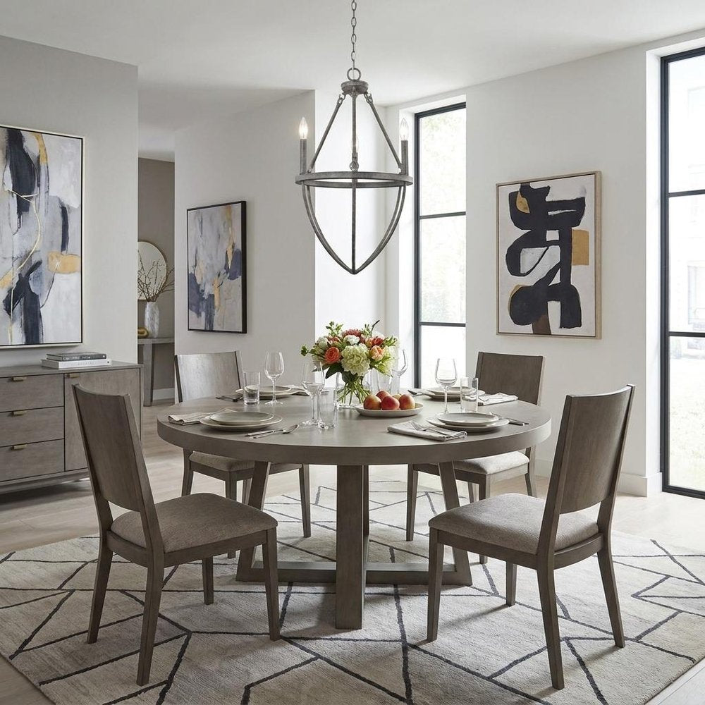 Ash Gray Candle Style Three Light Metal Dimmable Chandelier HomeRoots