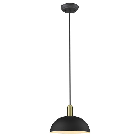 Ingo 1-Light Matte Black Pendant HomeRoots