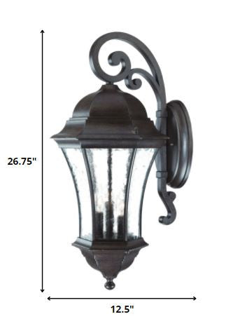 Waverly 3-Light Black Coral Wall Light HomeRoots