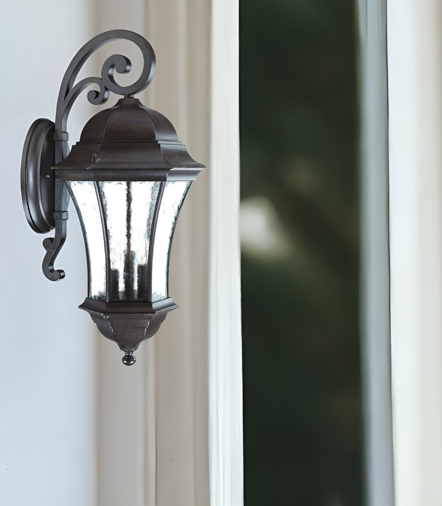 Waverly 3-Light Black Coral Wall Light HomeRoots