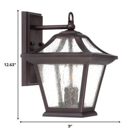XL Antique Bronze Birdhouse Shape Outdoor Wall Light HomeRoots
