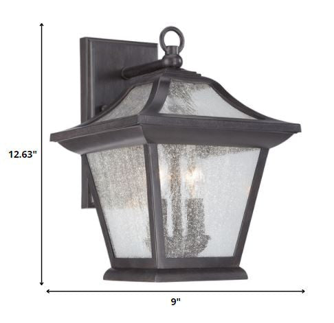 XL Matte Black Birdhouse Shape Outdoor Wall Light HomeRoots