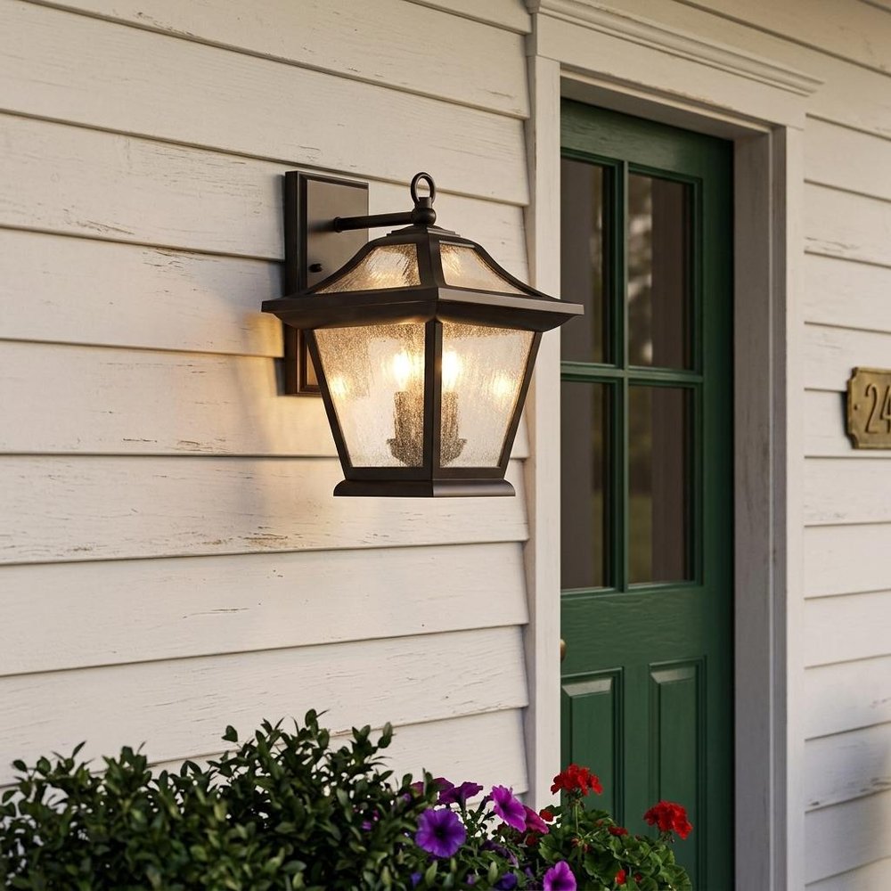 XL Matte Black Birdhouse Shape Outdoor Wall Light HomeRoots