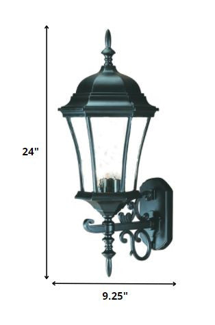 Matte Black Ornamental Carousel Lantern Wall Light HomeRoots